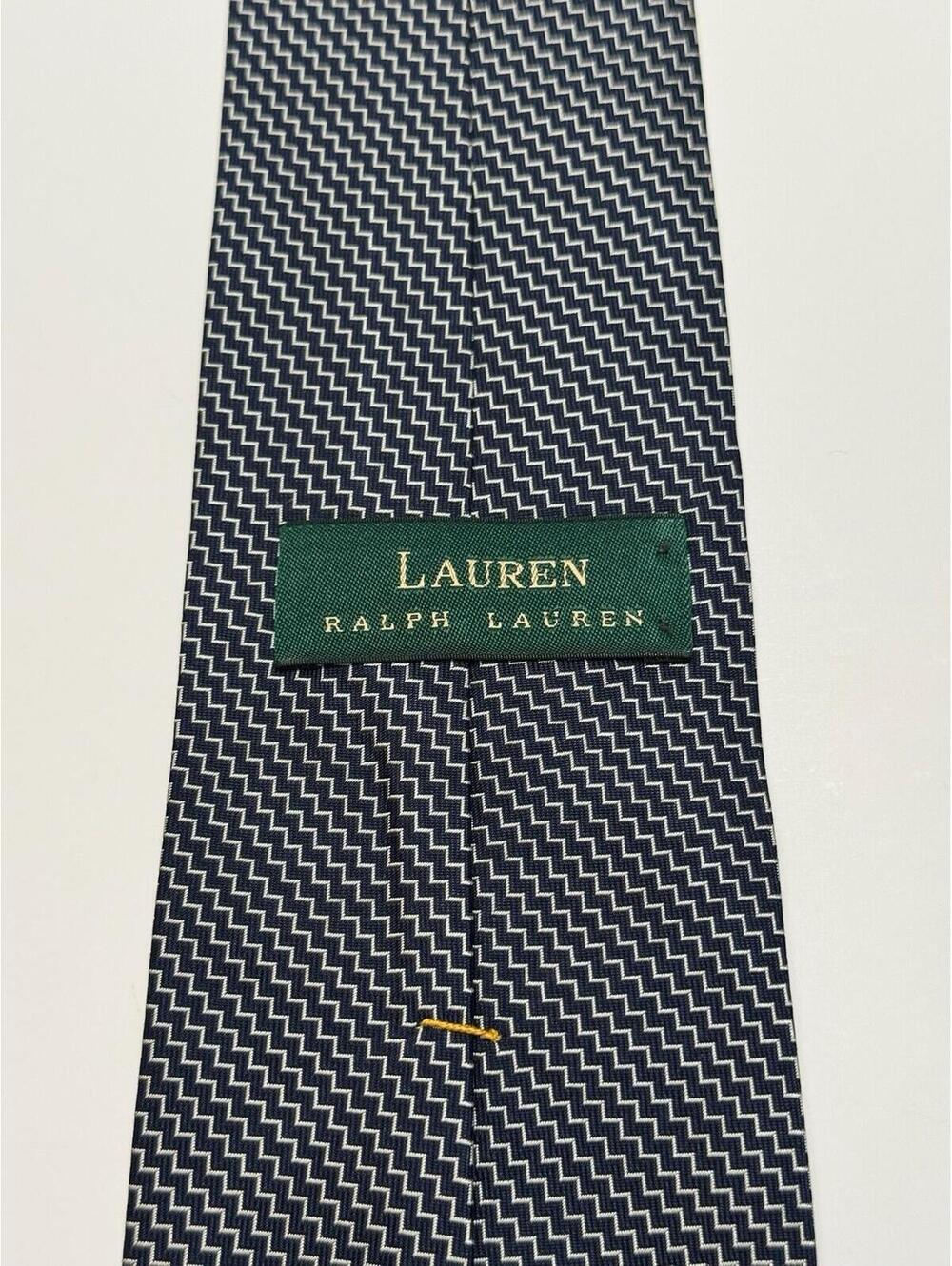 Lauren Ralph Lauren 100% Silk Wide Tie Made In USA - Picture 7 of 7